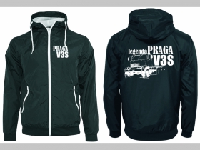 Legenda Praga V3S  šuštiaková bunda čierna materiál povrch:100% nylon, podšívka: 100% polyester, pohodlná,vode a vetru odolná